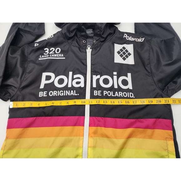 Polaroid Be Original Windbreaker Jacket with Colorful Rainbow Stripes Camera - Picture 15 of 16